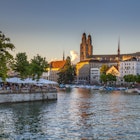 Iconic view of central Zurich on a warm summer evening. Main city sights including the Fraumünster Church.(Kirche Fraumünster) and Grossmünster cathedral are seen on the banks of the Limmat River.
Iconic view of central Zurich on a warm summer evening. Main city sights including the Fraumünster Church.(Kirche Fraumünster) and Grossmünster cathedral are seen on the banks of the Limmat River.
1322179295