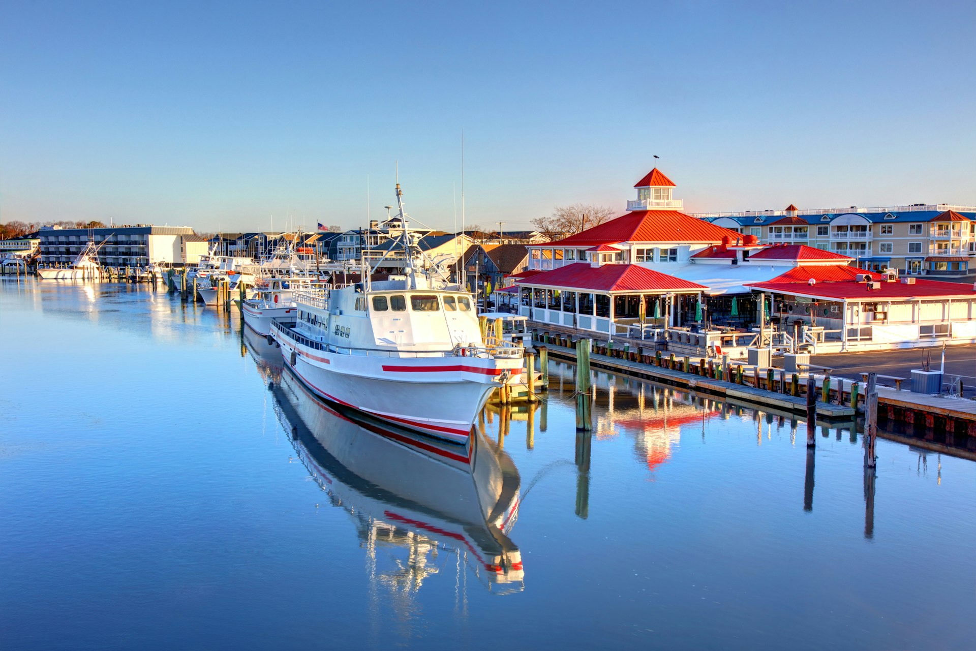 A boat sits at a small dock