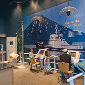 Interior displays at the Alaska Islands and Oceans Visitor Center.