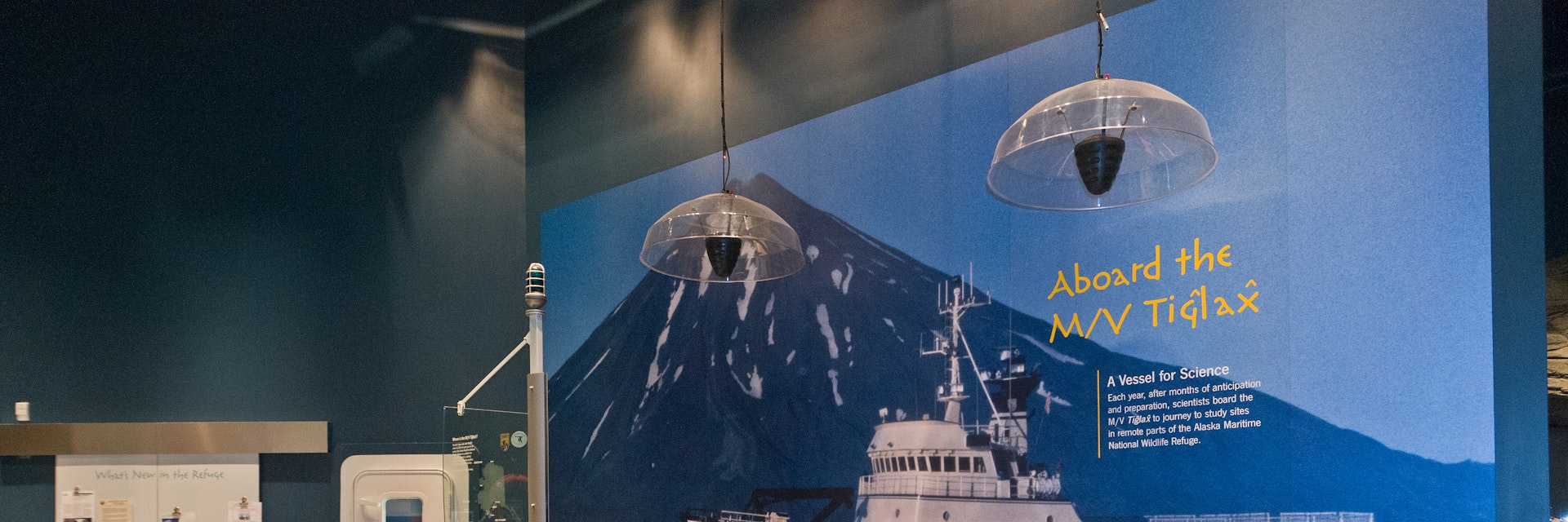 Interior displays at the Alaska Islands and Oceans Visitor Center.