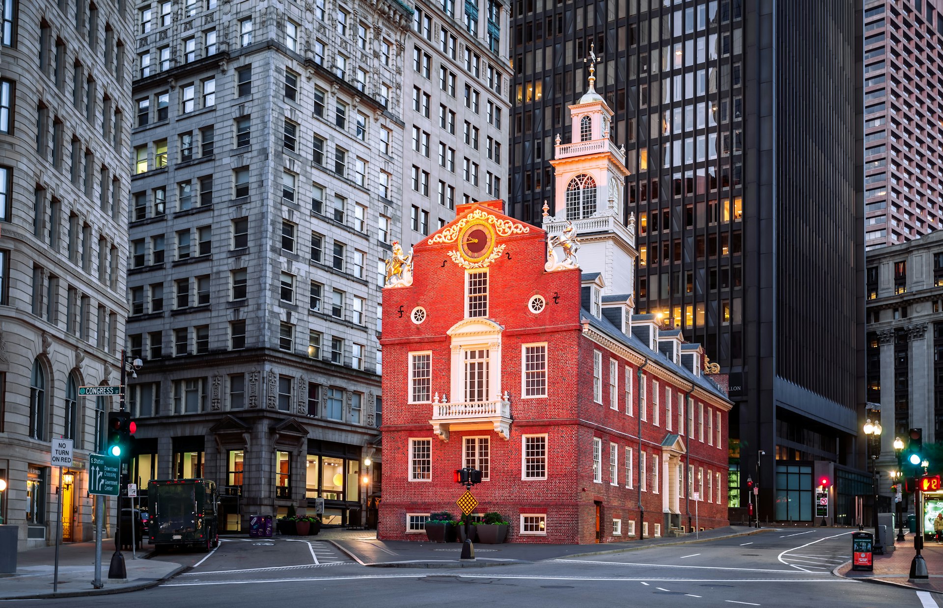 Iconic Old State House, Boston, Massachusetts, America