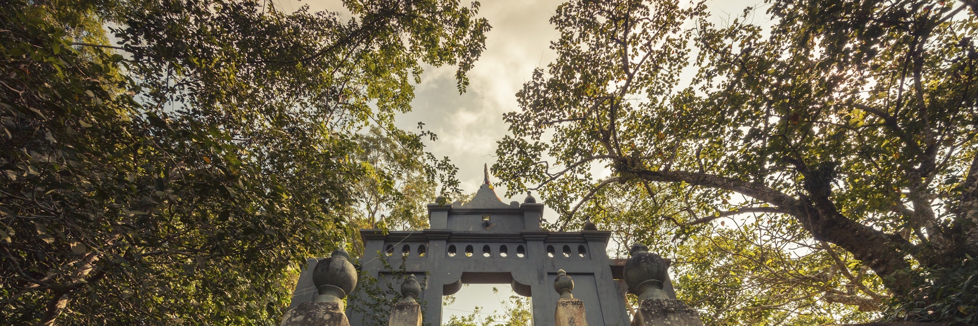 Staircase at the Mulkirigala rock temple.