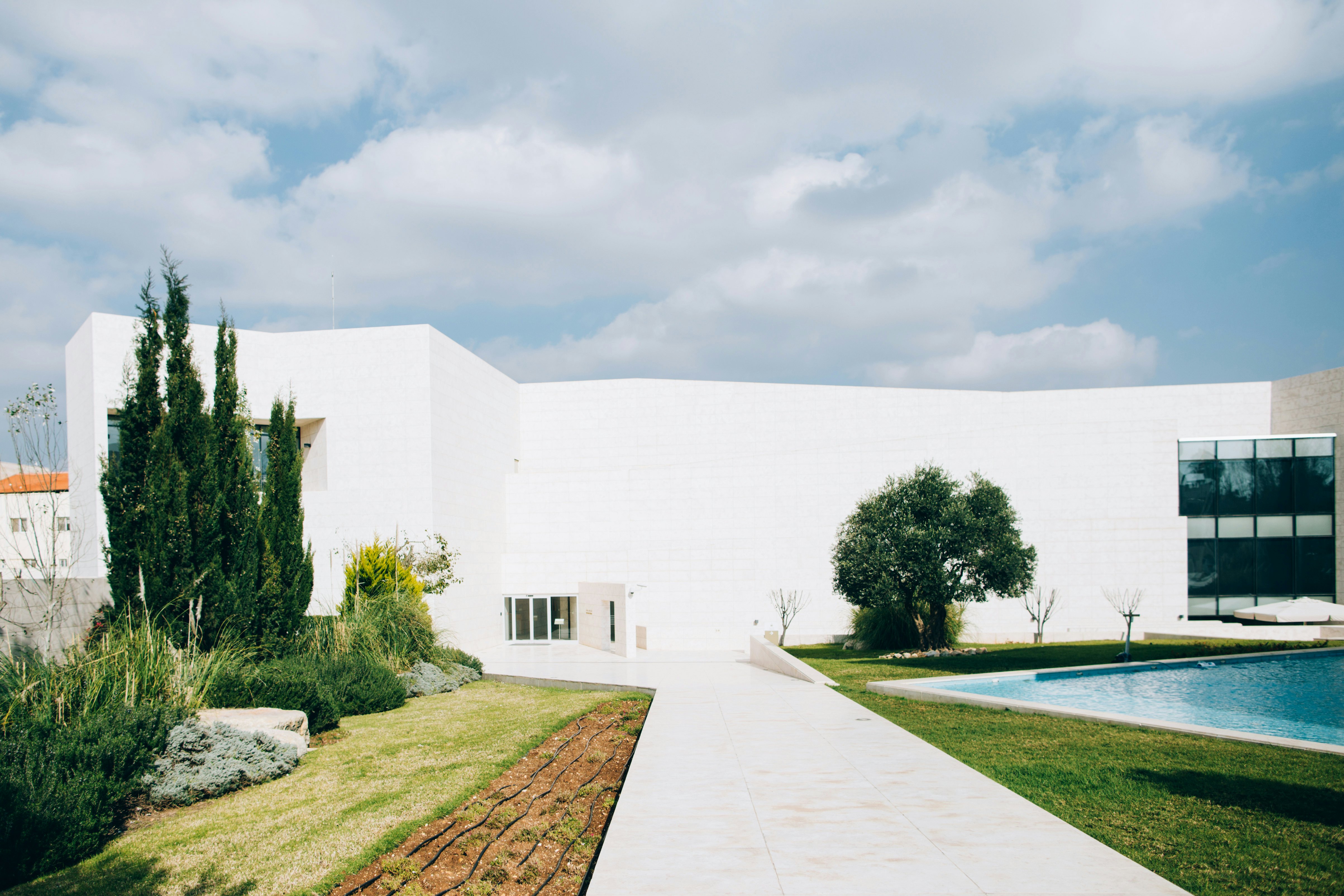 Exterior of the Yasser Arafat Museum in Ramallah.