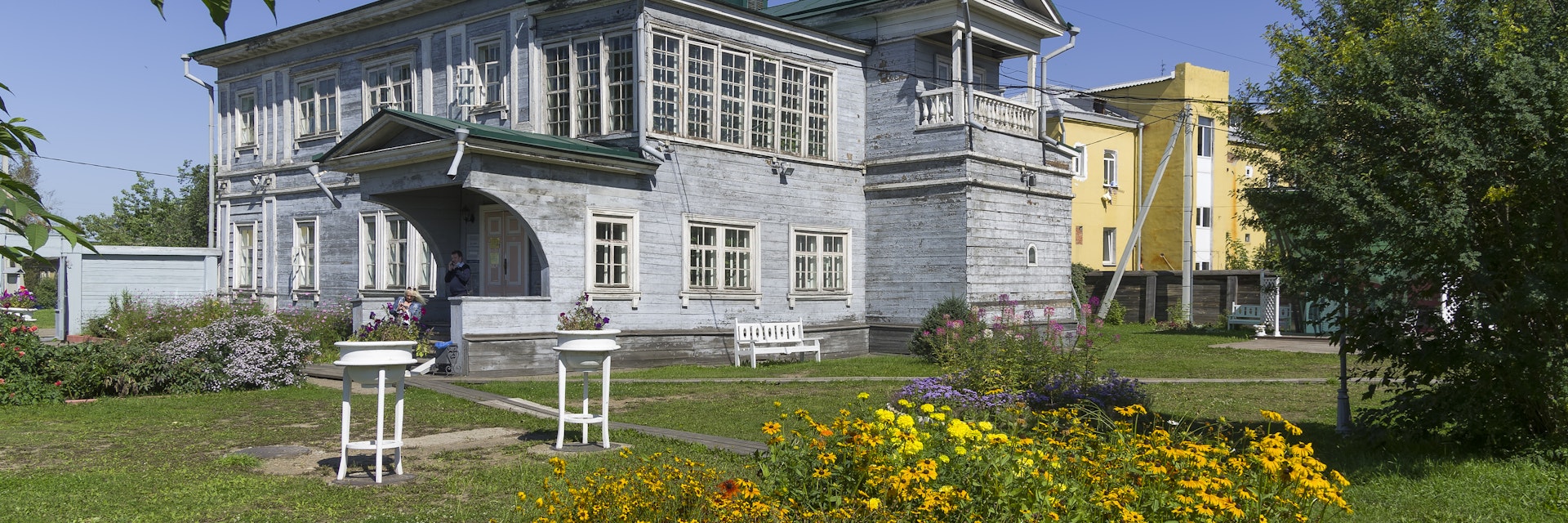Courtyard of the estate of the Decembrist Sergey Grigorievich Volkonsky in Irkutsk.