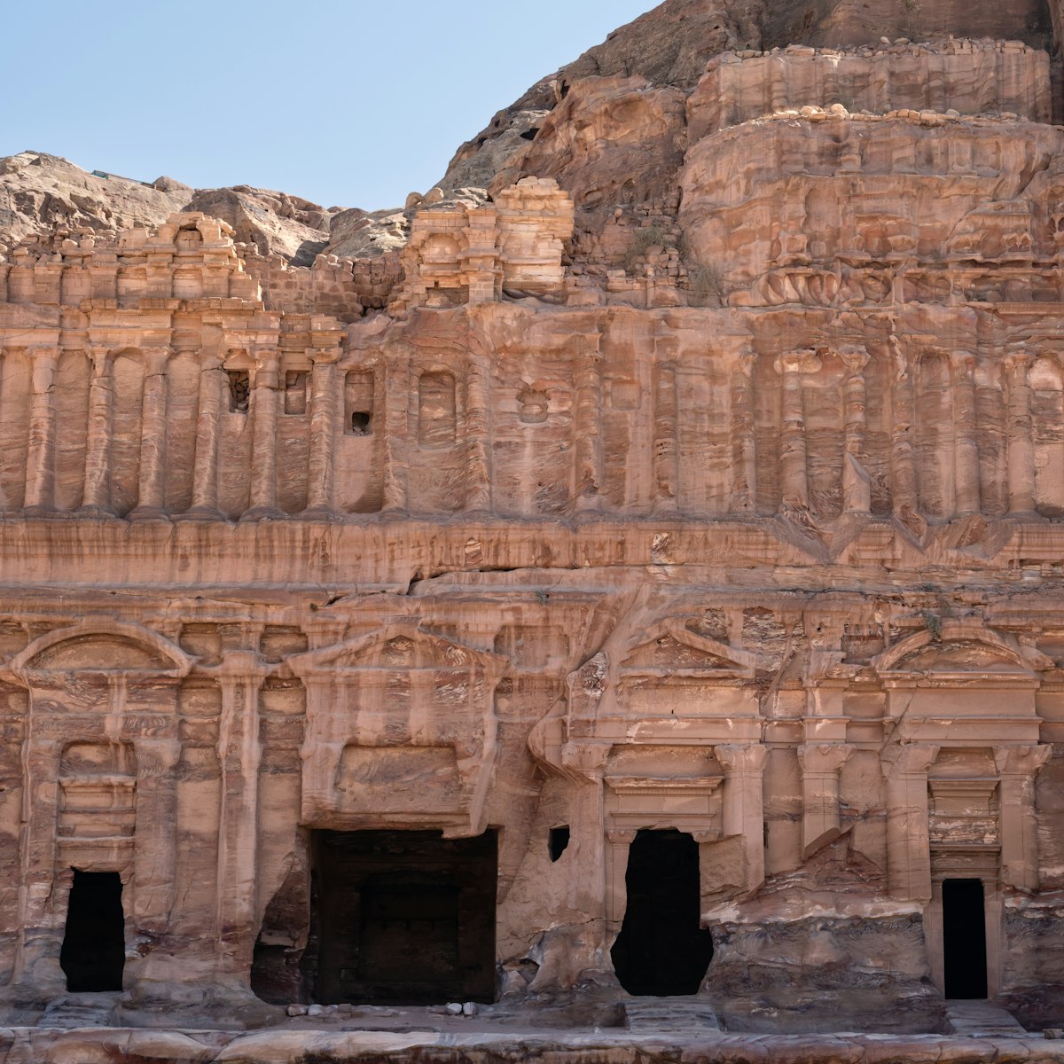 Palace Tomb facade in Petra, Jordan.