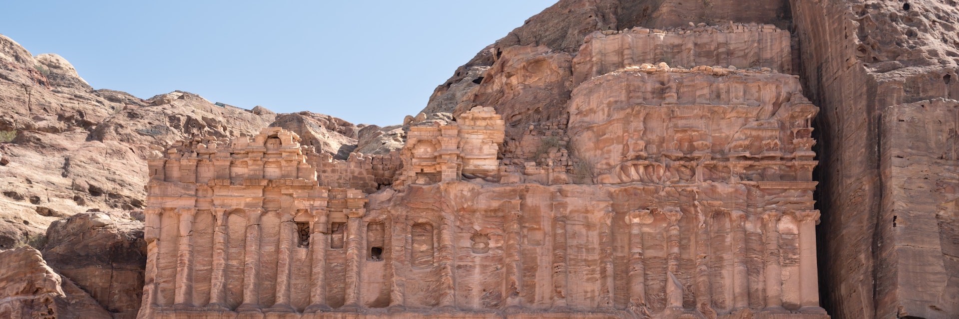 Palace Tomb facade in Petra, Jordan.
