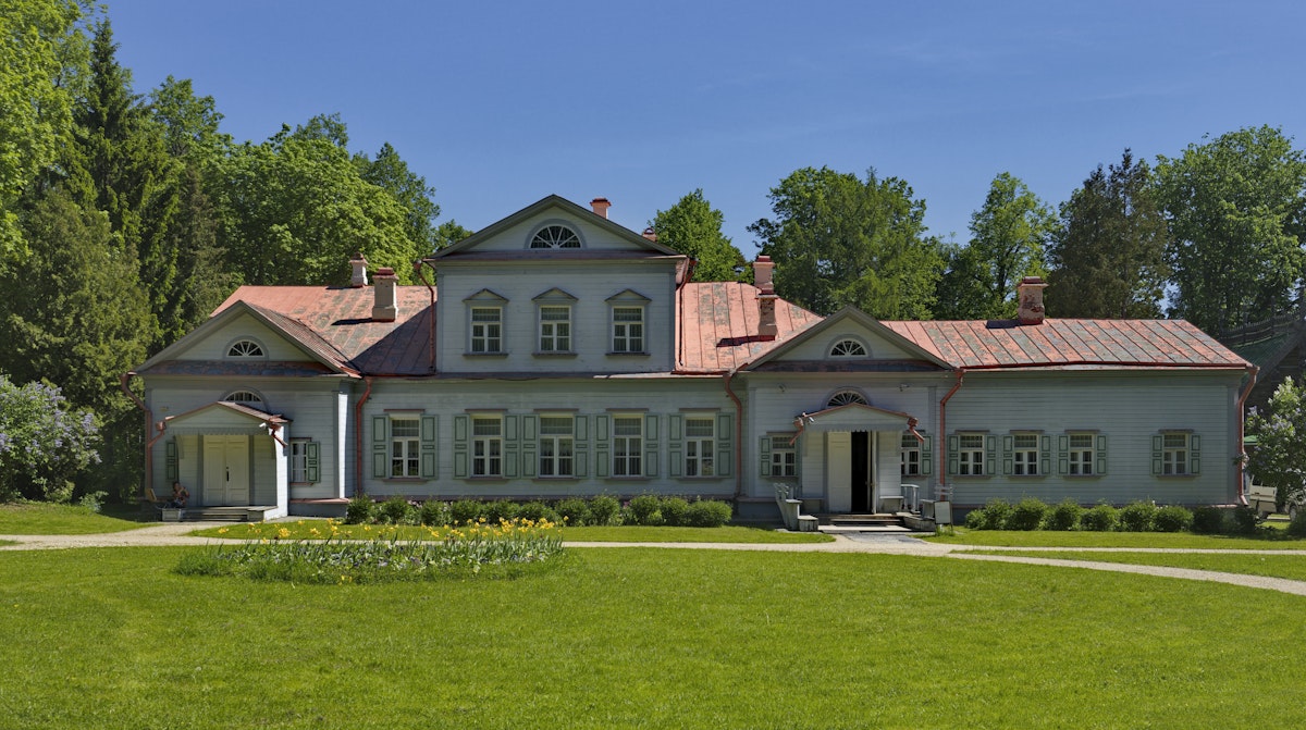 View of the main estate of the Russian industrialist and philanthropist Savva Mamontov in the open-air museum in the village of Abramtsevo.