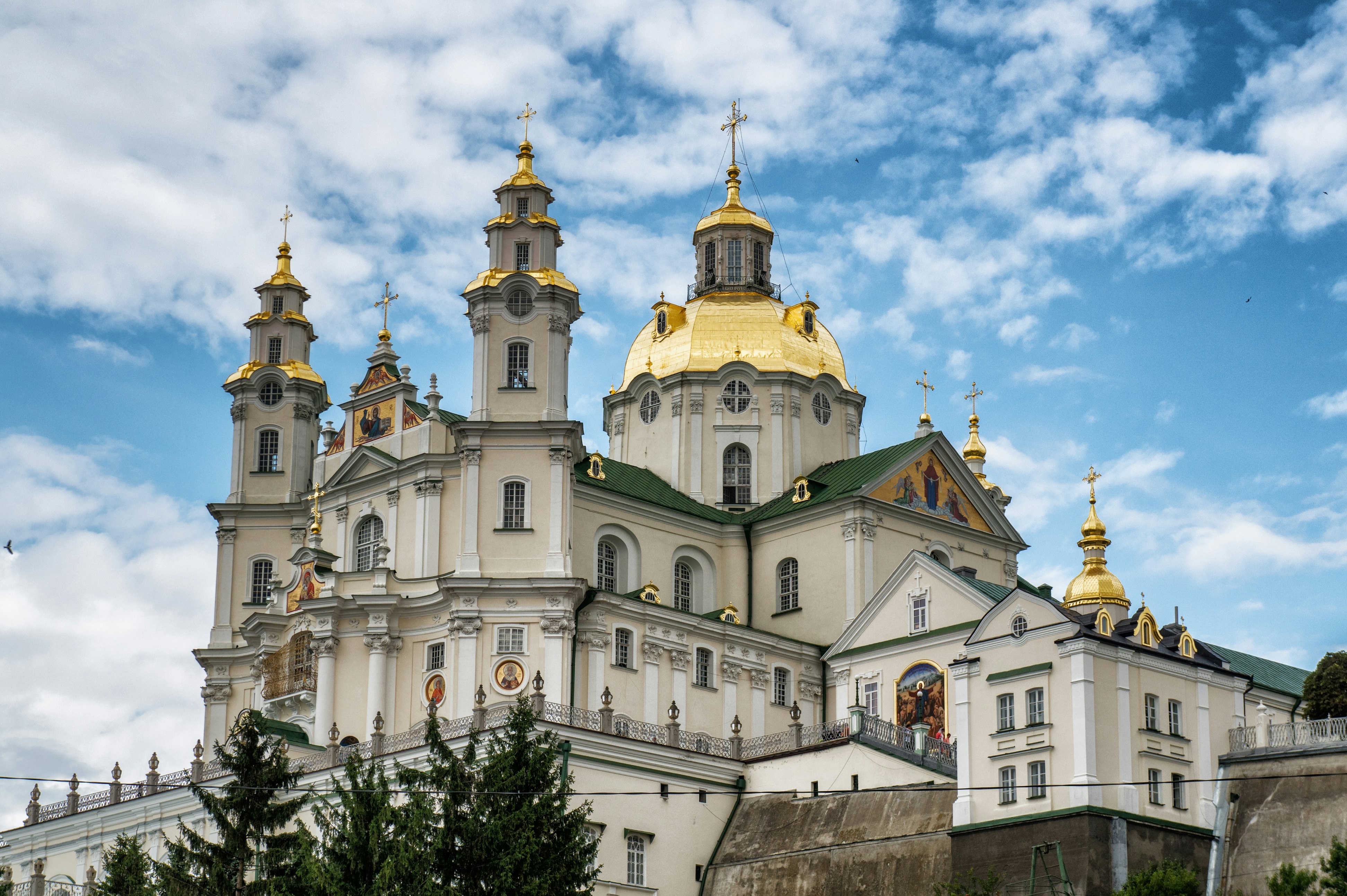 Holy Dormition Pochayiv Lavra, a monastery in Pochayiv, Ukraine.