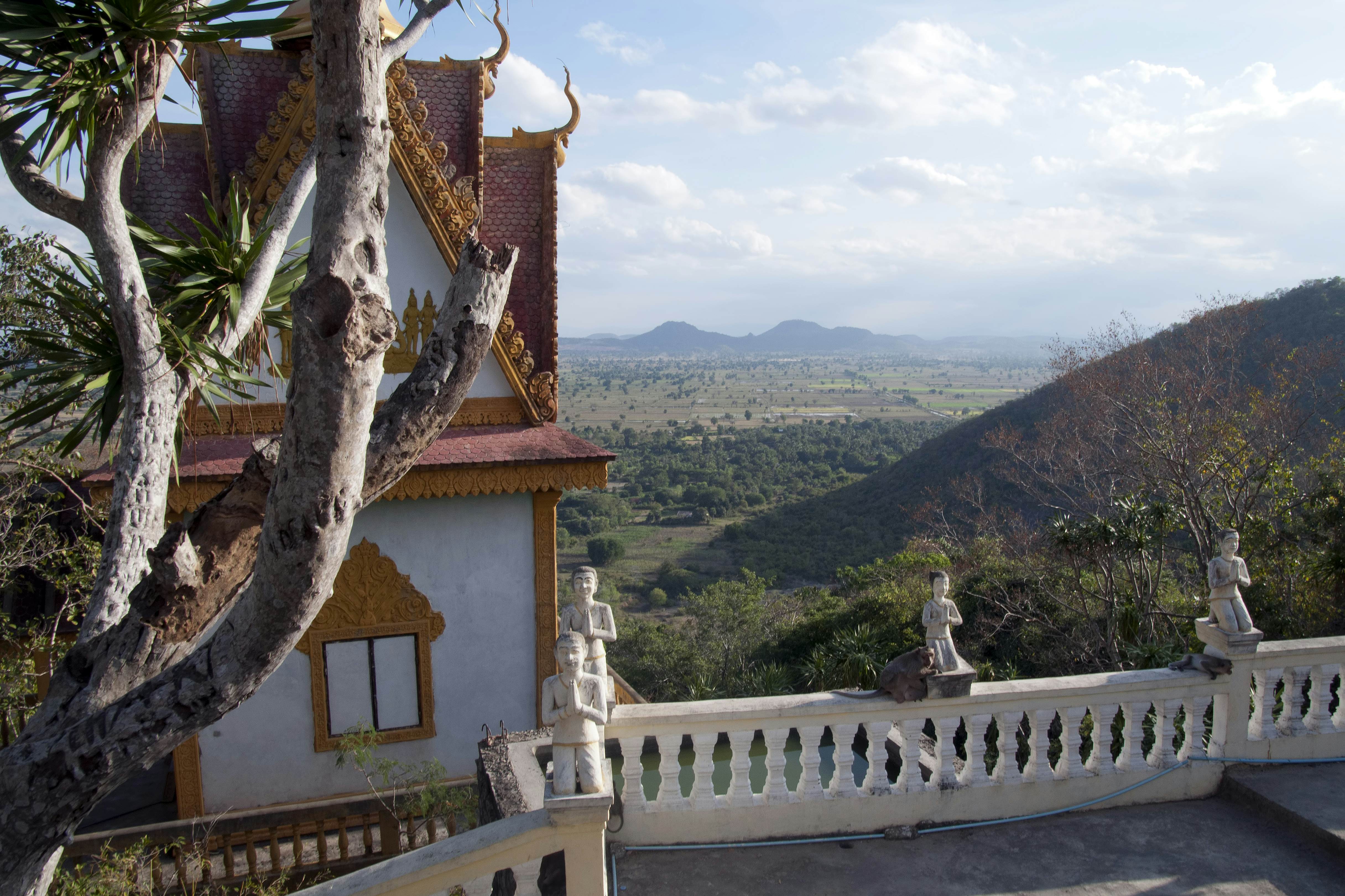 View of surrounding countryside from Phnom Sampeou.