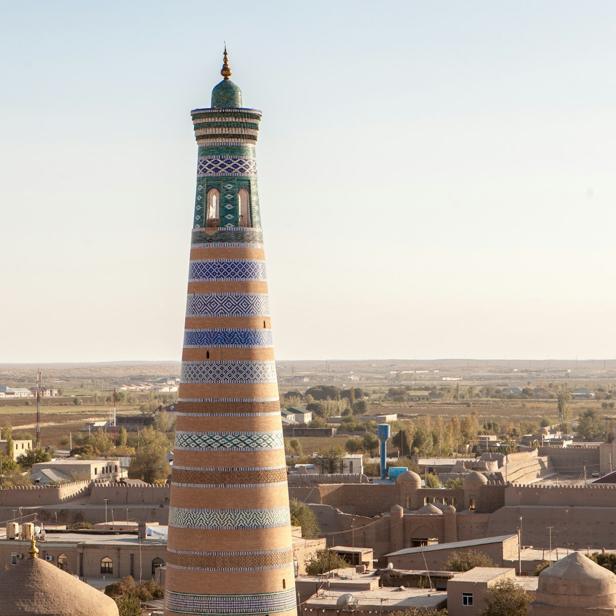 Islom-Hoja Minaret, Khiva, Uzbekistan.