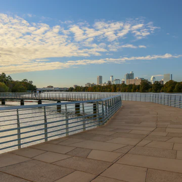 Lady Bird Lake boardwalk, Austin, Texas.