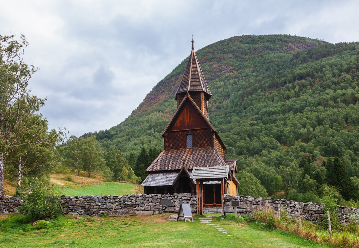 12th century wooden Romanesque Urnes Stave Church, listed as UNESCO World Heritage Site and one of the oldest stave churches in Norway. 