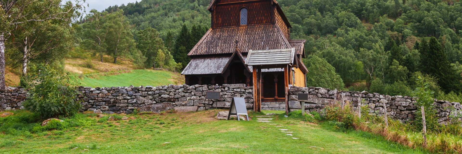12th century wooden Romanesque Urnes Stave Church, listed as UNESCO World Heritage Site and one of the oldest stave churches in Norway. 
