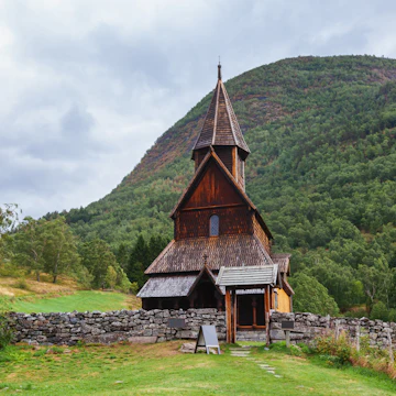 12th century wooden Romanesque Urnes Stave Church, listed as UNESCO World Heritage Site and one of the oldest stave churches in Norway.