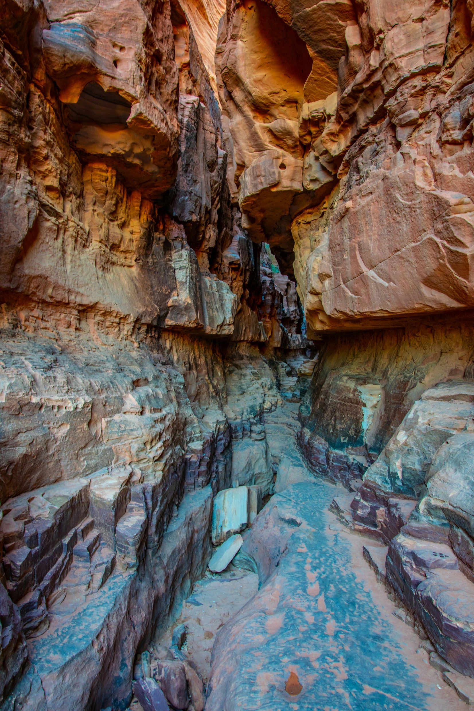 Khazali siq at Wadi Rum desert in Jordan.