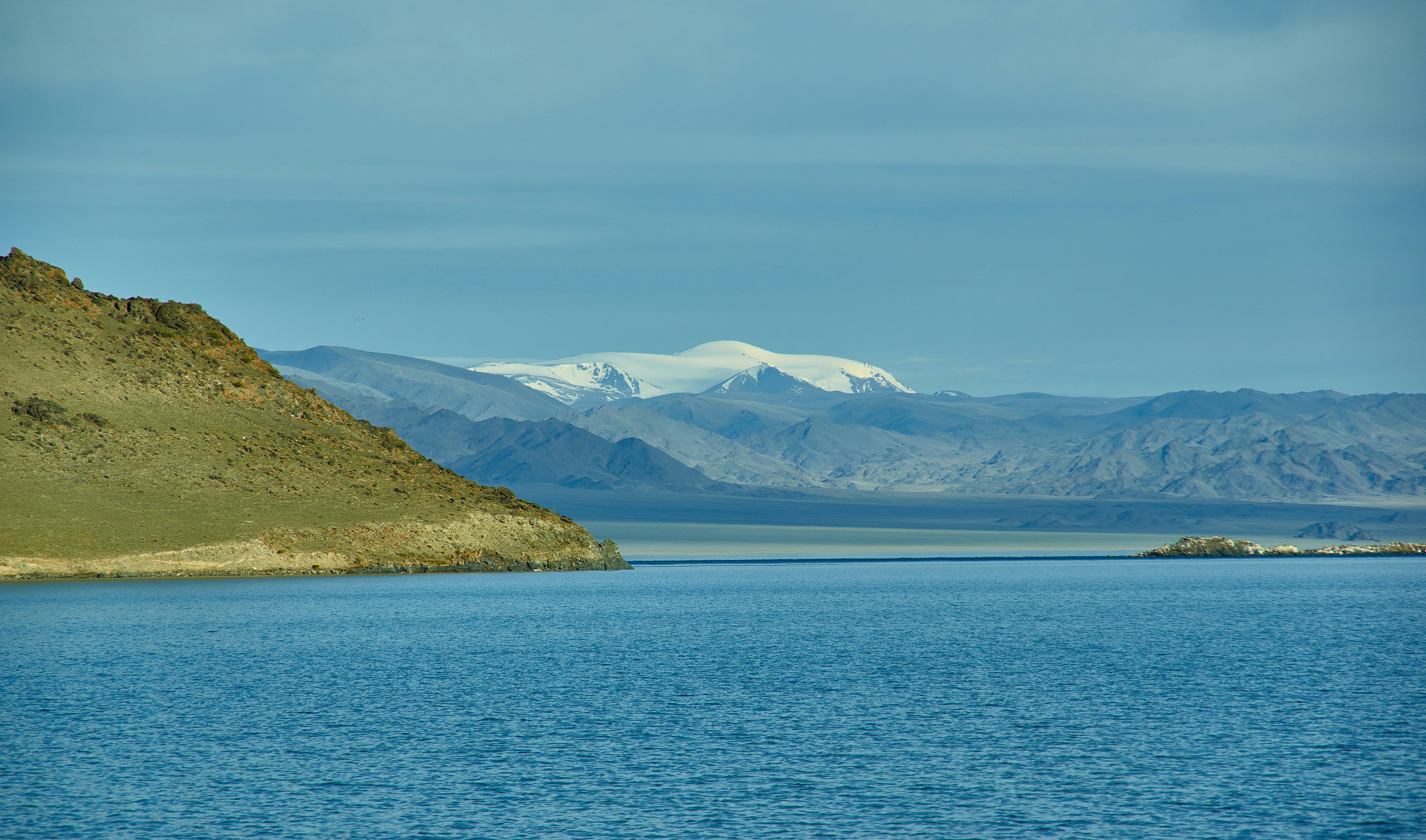 Uureg Nuur Lake, saline lake in an endorheic basin in western Mongolia.