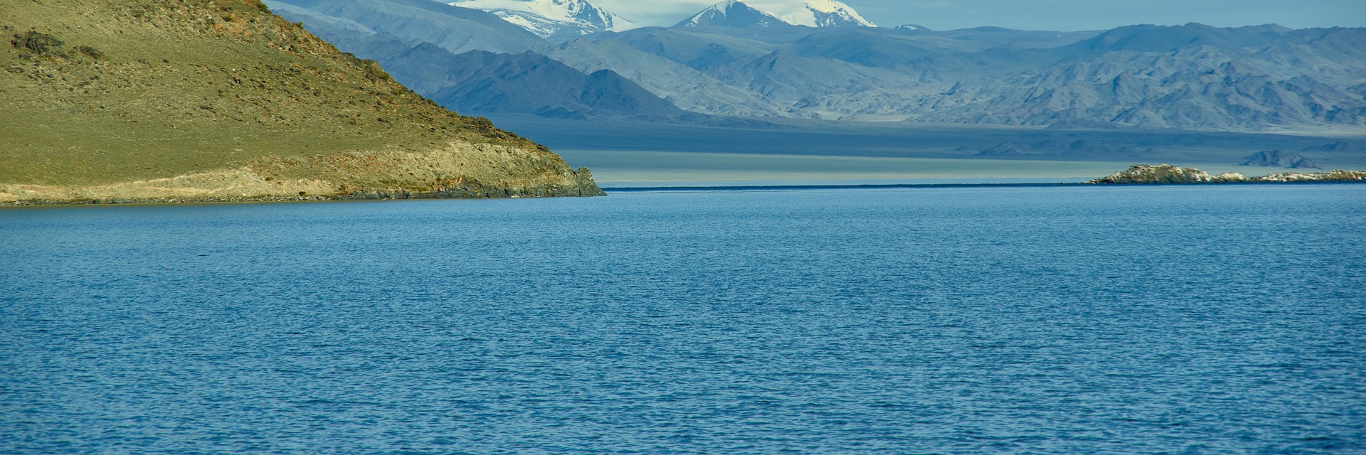Uureg Nuur Lake, saline lake in an endorheic basin in western Mongolia.