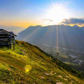 Tram at Mount Alyeska ski resort in Girdwood, Alaska.