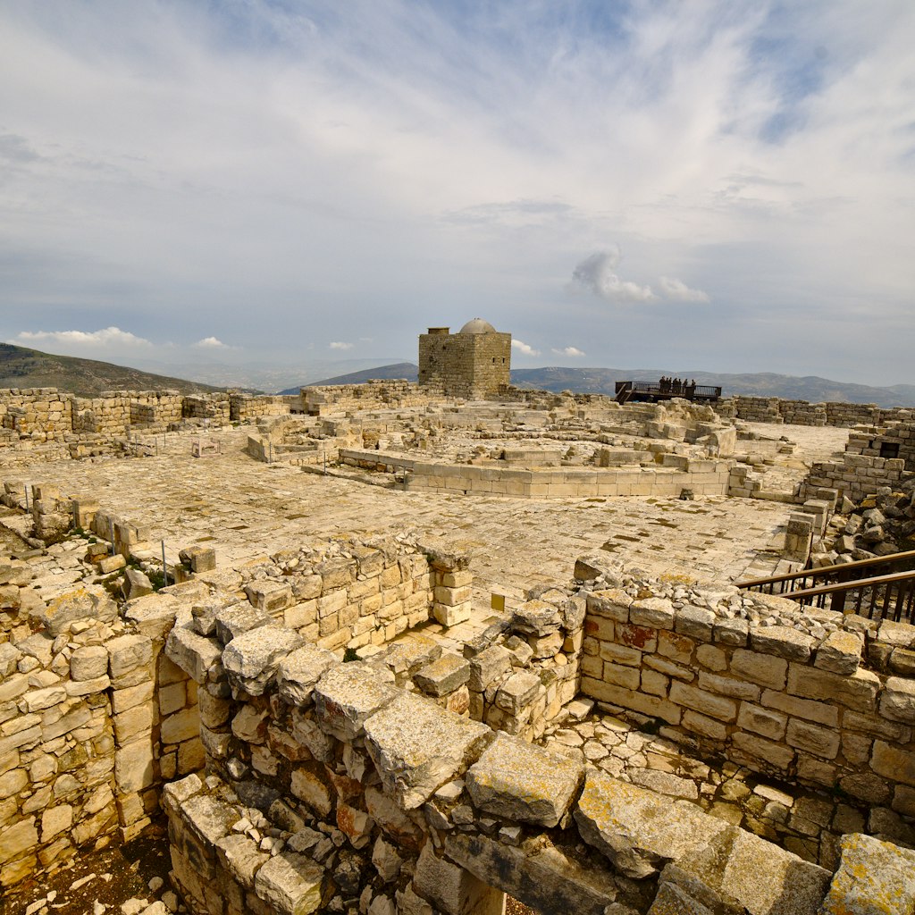 Ruins of Samaritan Temple on Mount Gherisim, Israel.