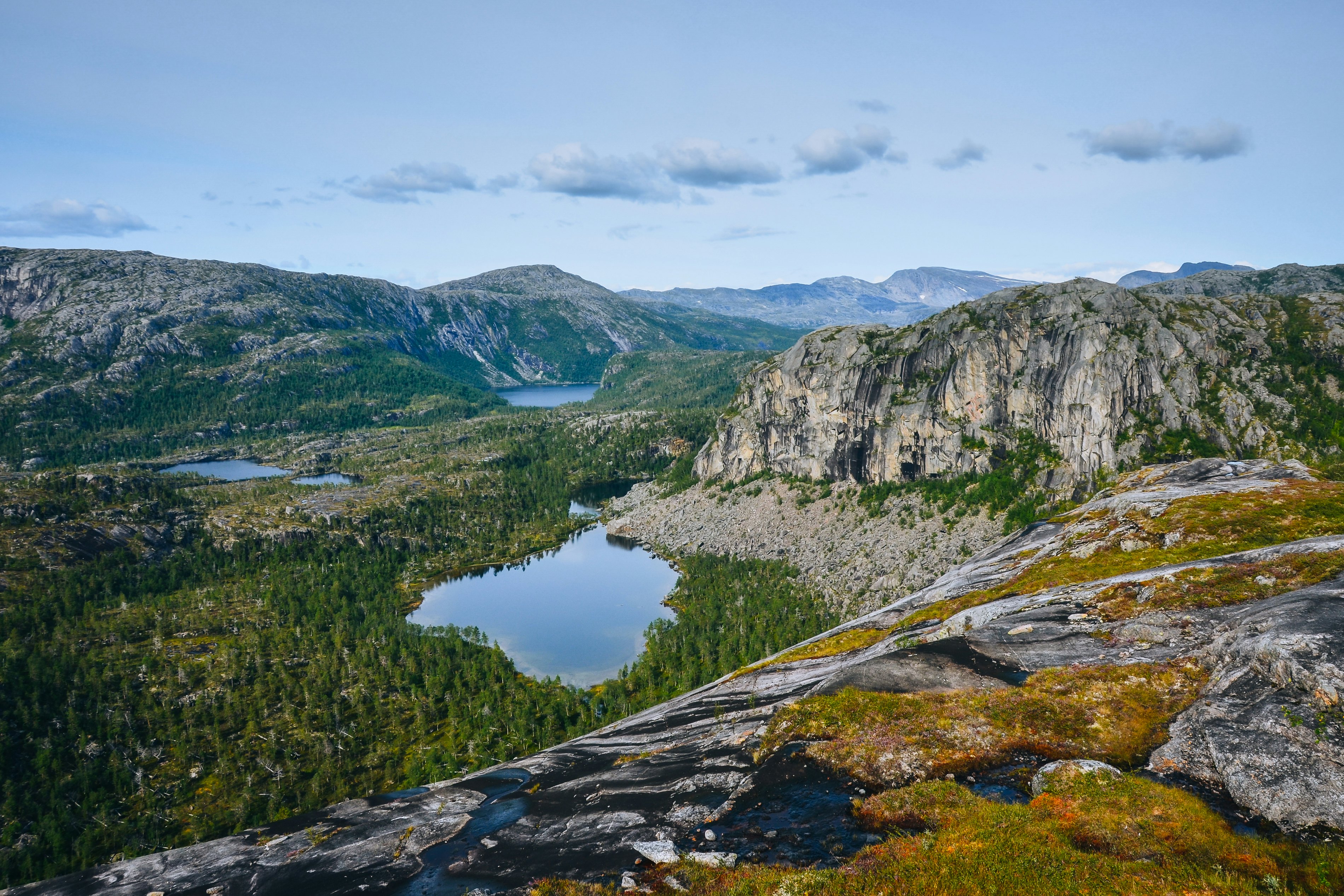 Landscape of Rago National Park, Norway. 