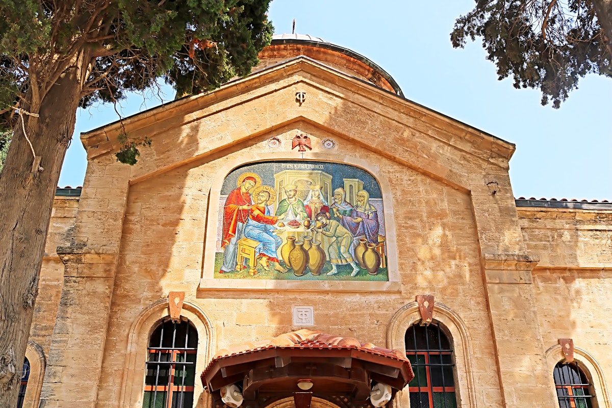 The Cana Greek Orthodox Wedding Church in Cana of Galilee, Kfar Kana, Israel.