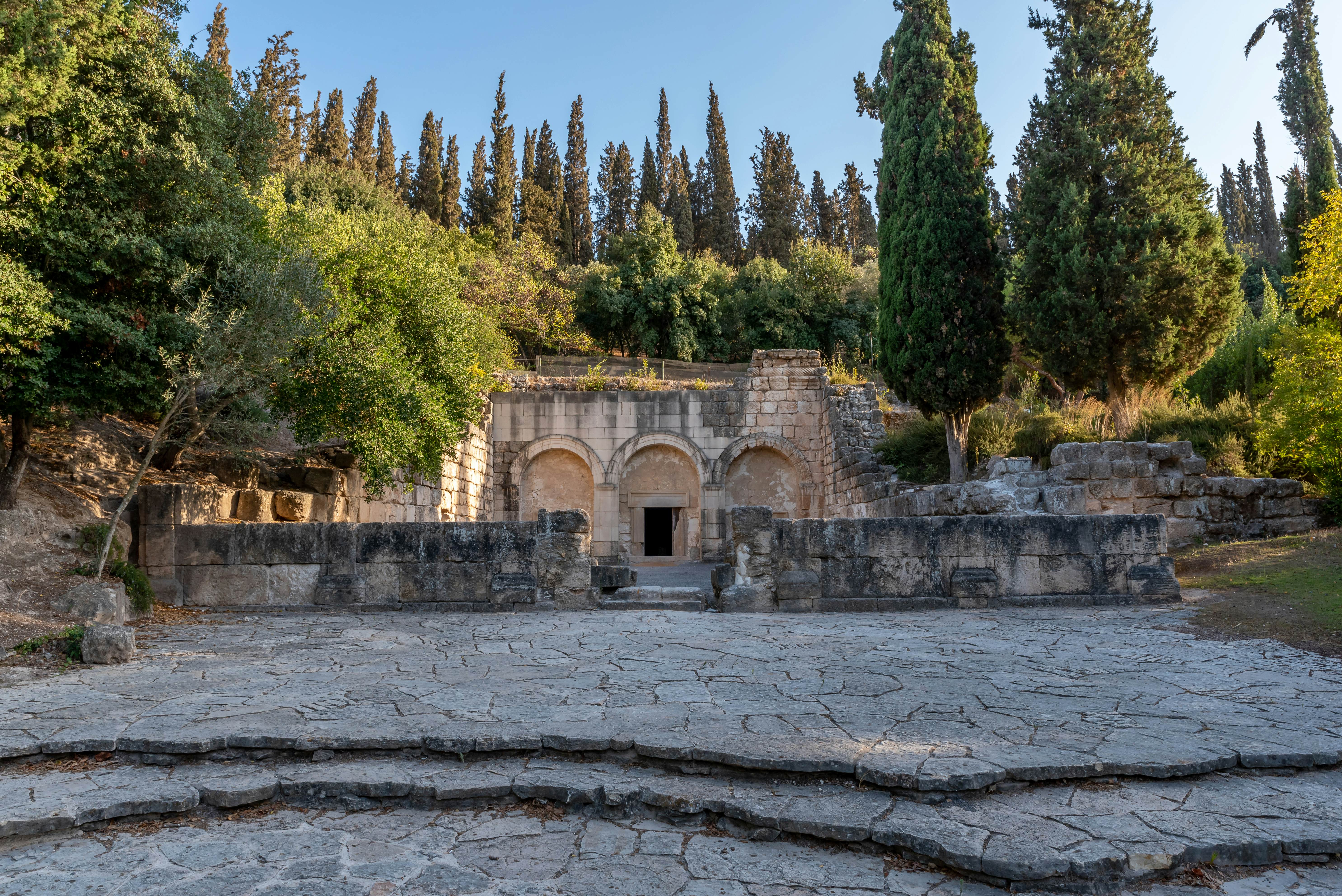 The Cave of the Coffins facade, Bet She'arim National Park, Israel.