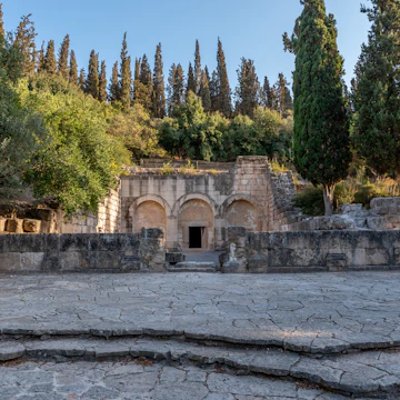 The Cave of the Coffins facade, Bet She'arim National Park, Israel.