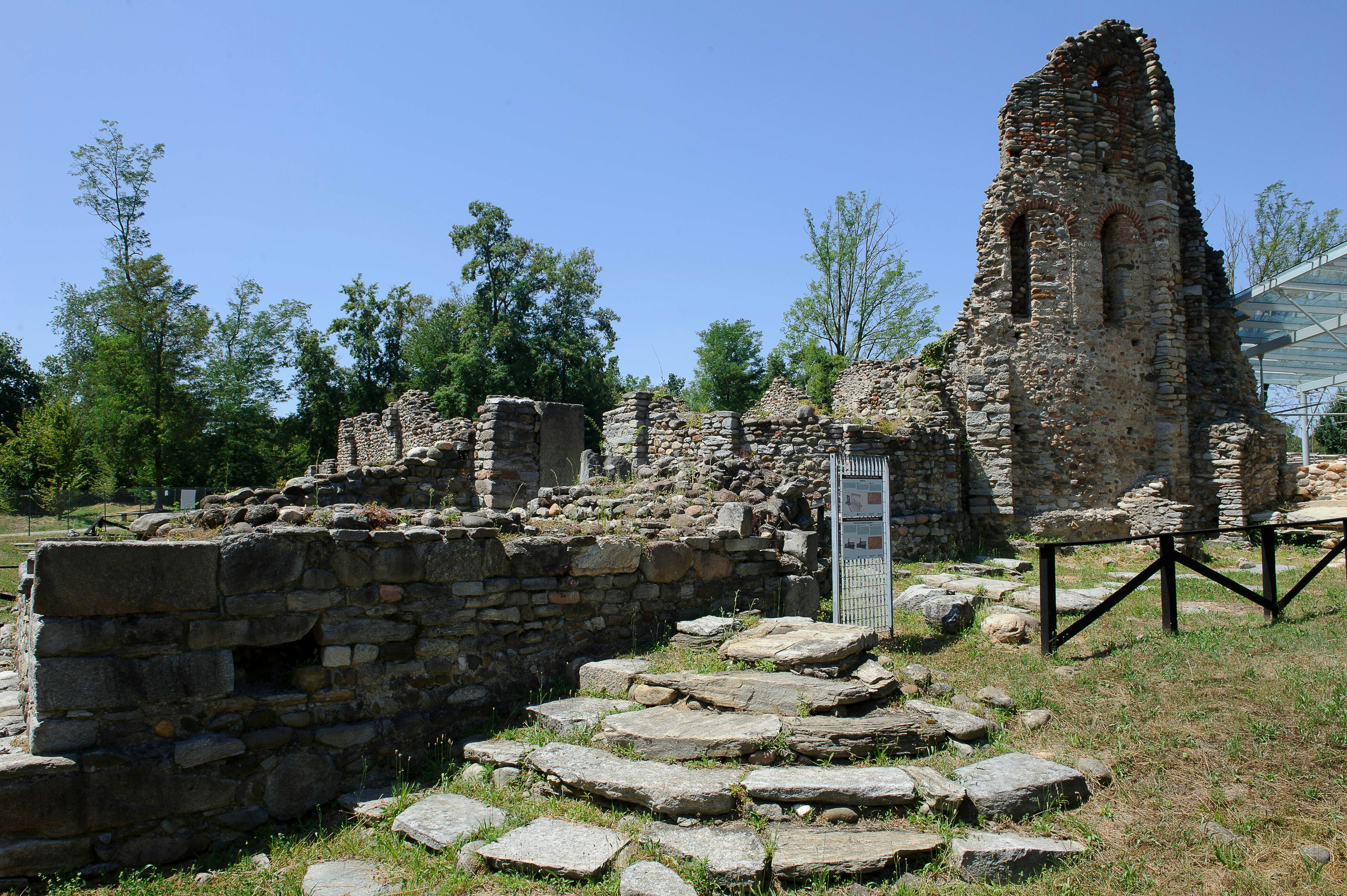 The archaeological area of Castelseprio with the ruins of a village destroyed in the 13th century. 