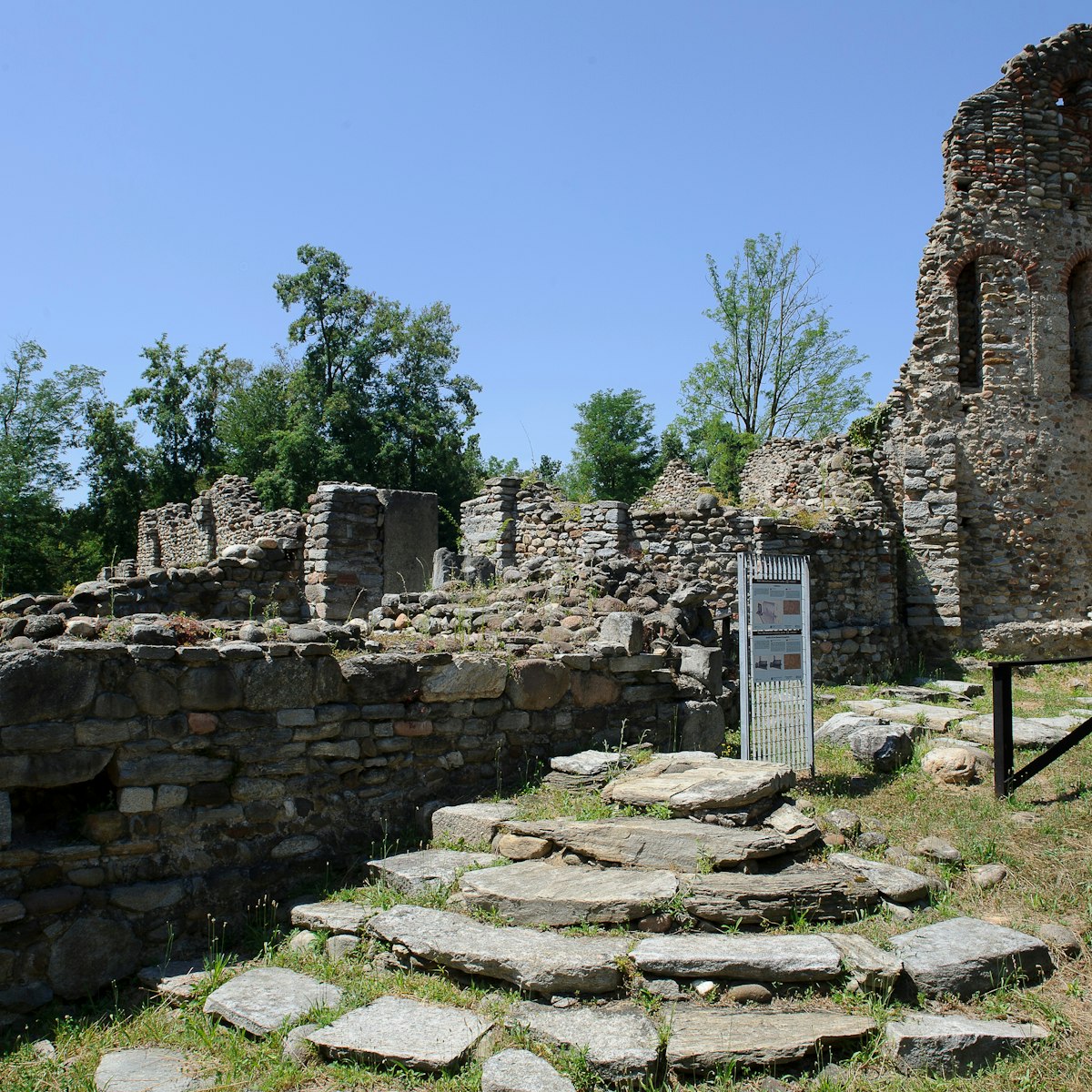 The archaeological area of Castelseprio with the ruins of a village destroyed in the 13th century. 
