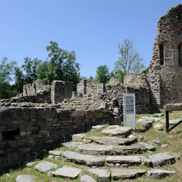 The archaeological area of Castelseprio with the ruins of a village destroyed in the 13th century.