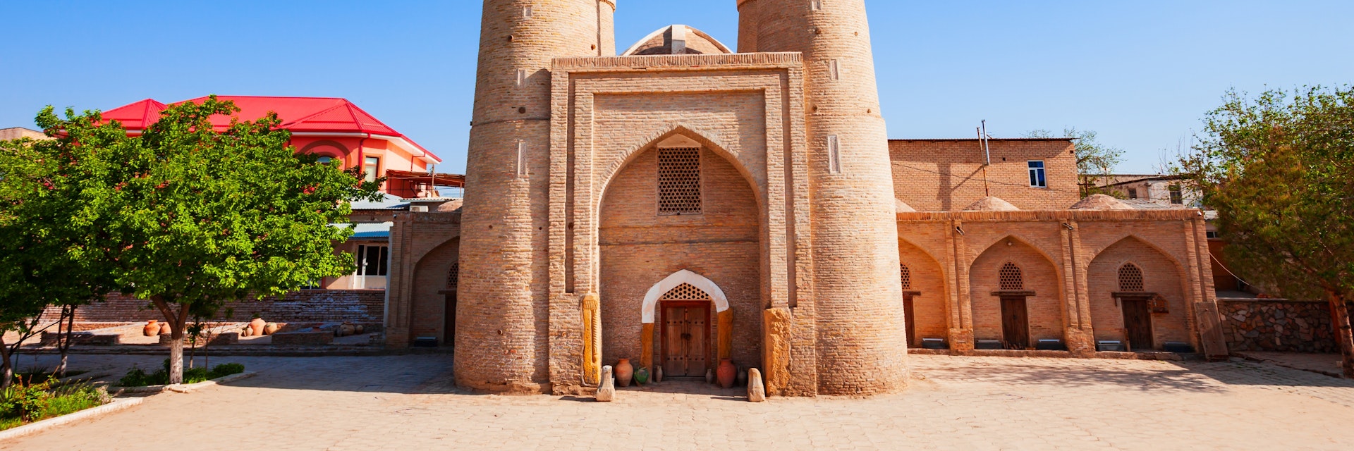 Char Minar in the historic city of Bukhara, Uzbekistan.