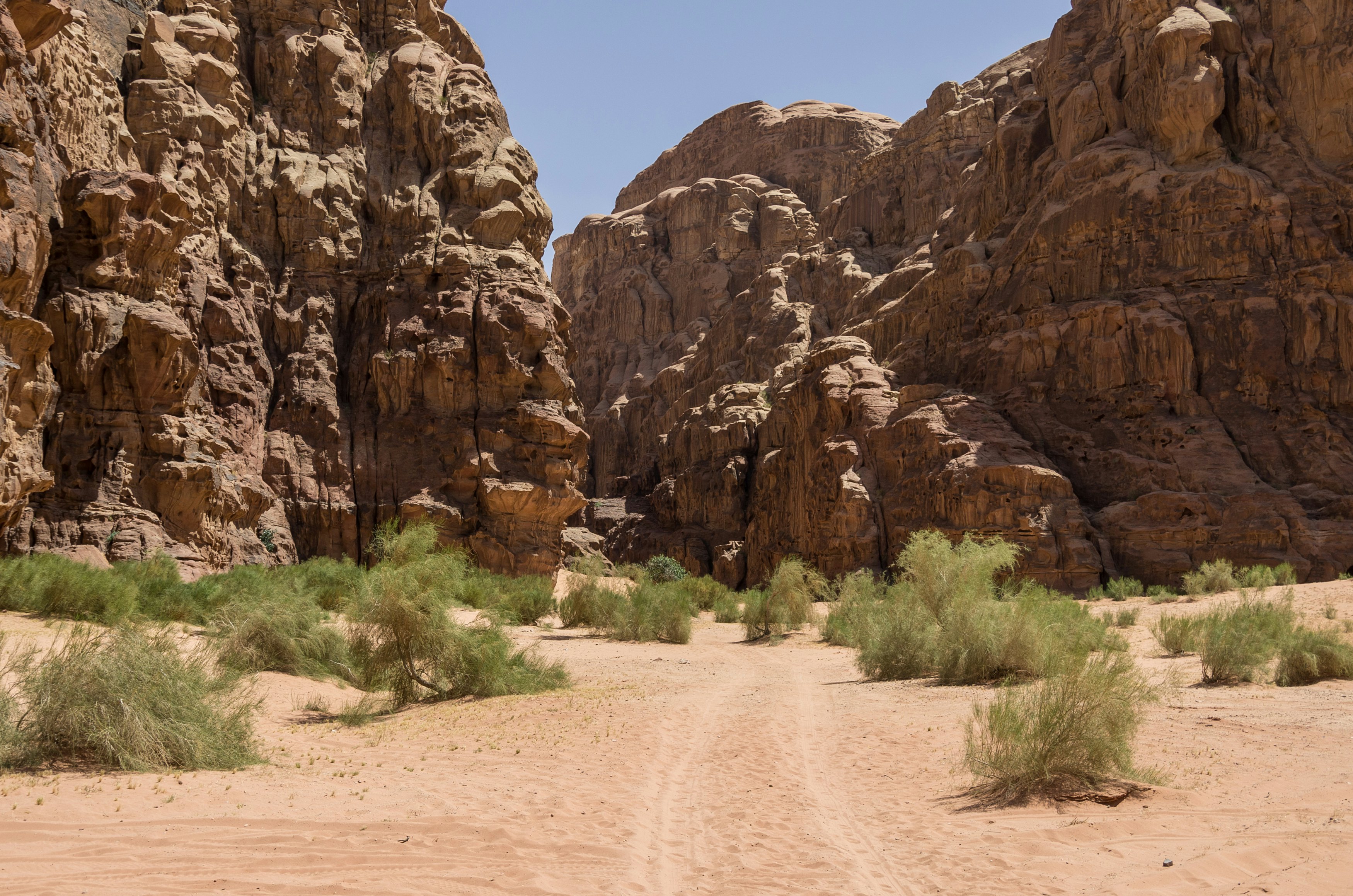Entrance to Barrah Canyon, Wadi Rum, Jordan.