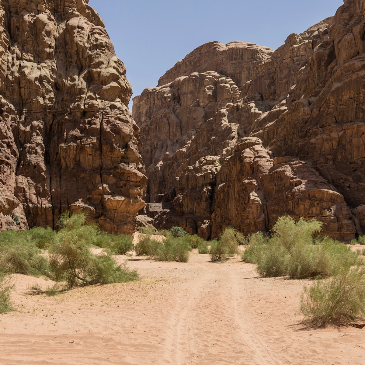 Entrance to Barrah Canyon, Wadi Rum, Jordan.