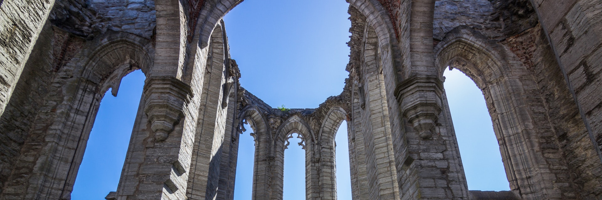 Inside the ruins of Saint Karin Cathedral in Visby, Sweden.