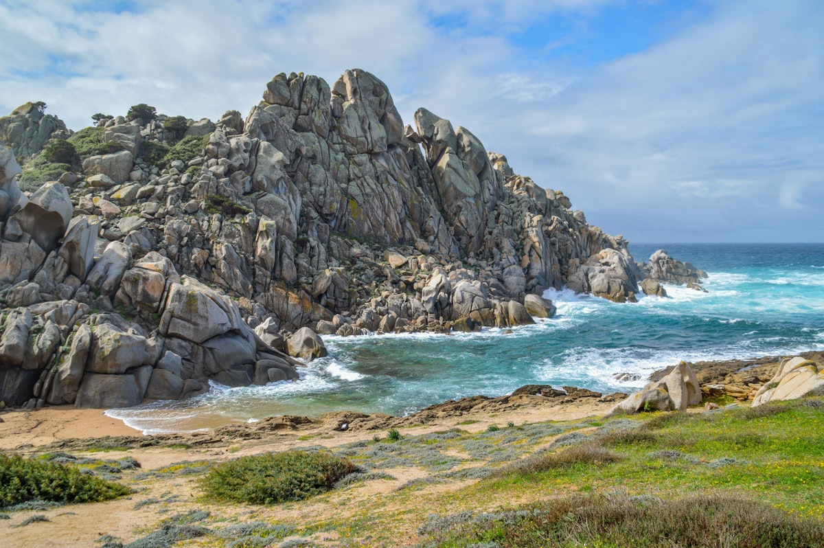 Rocky shore in Valle della Luna near Capo Testa, near Santa Teresa di Gallura, Sardinia.