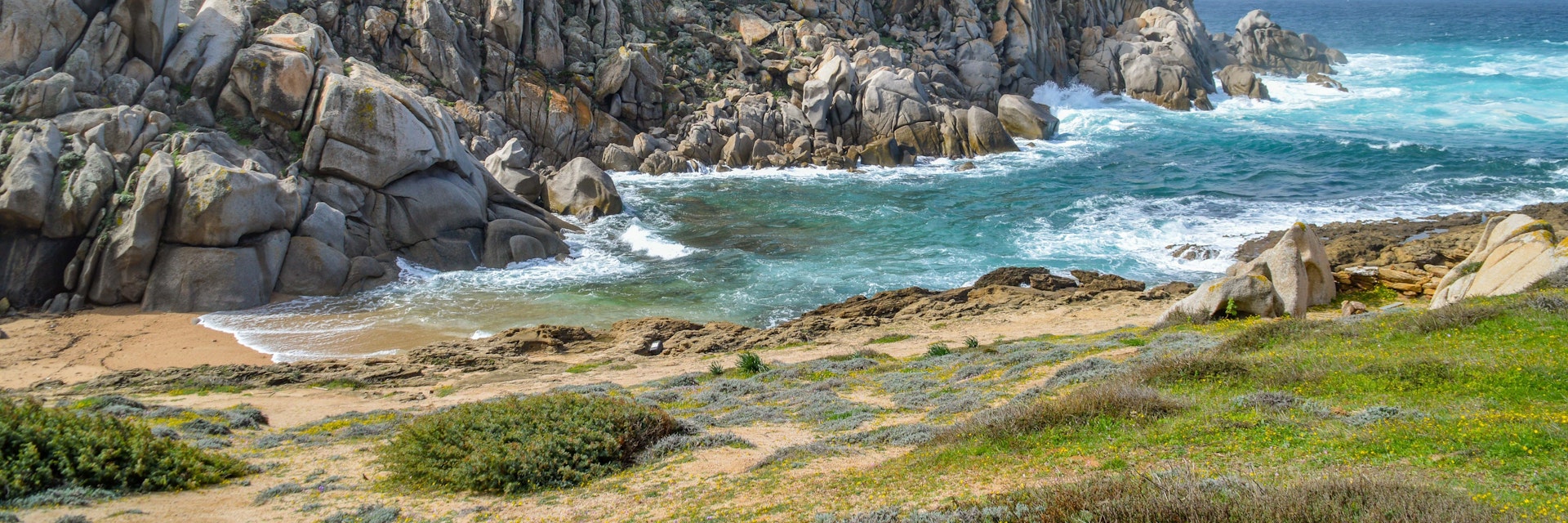 Rocky shore in Valle della Luna near Capo Testa, near Santa Teresa di Gallura, Sardinia.