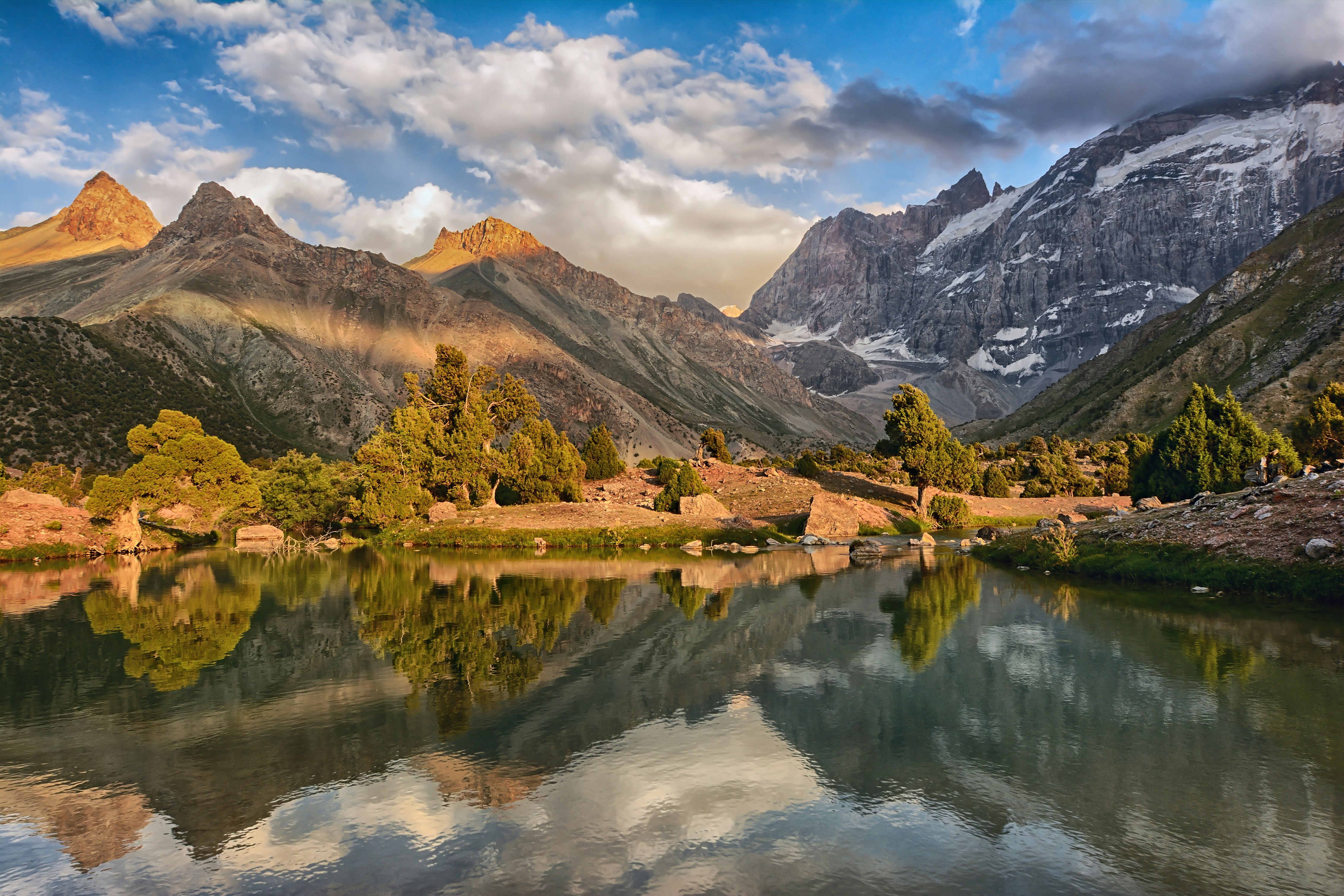 Fan mountains and Kulikalon lake in Tajikistan.