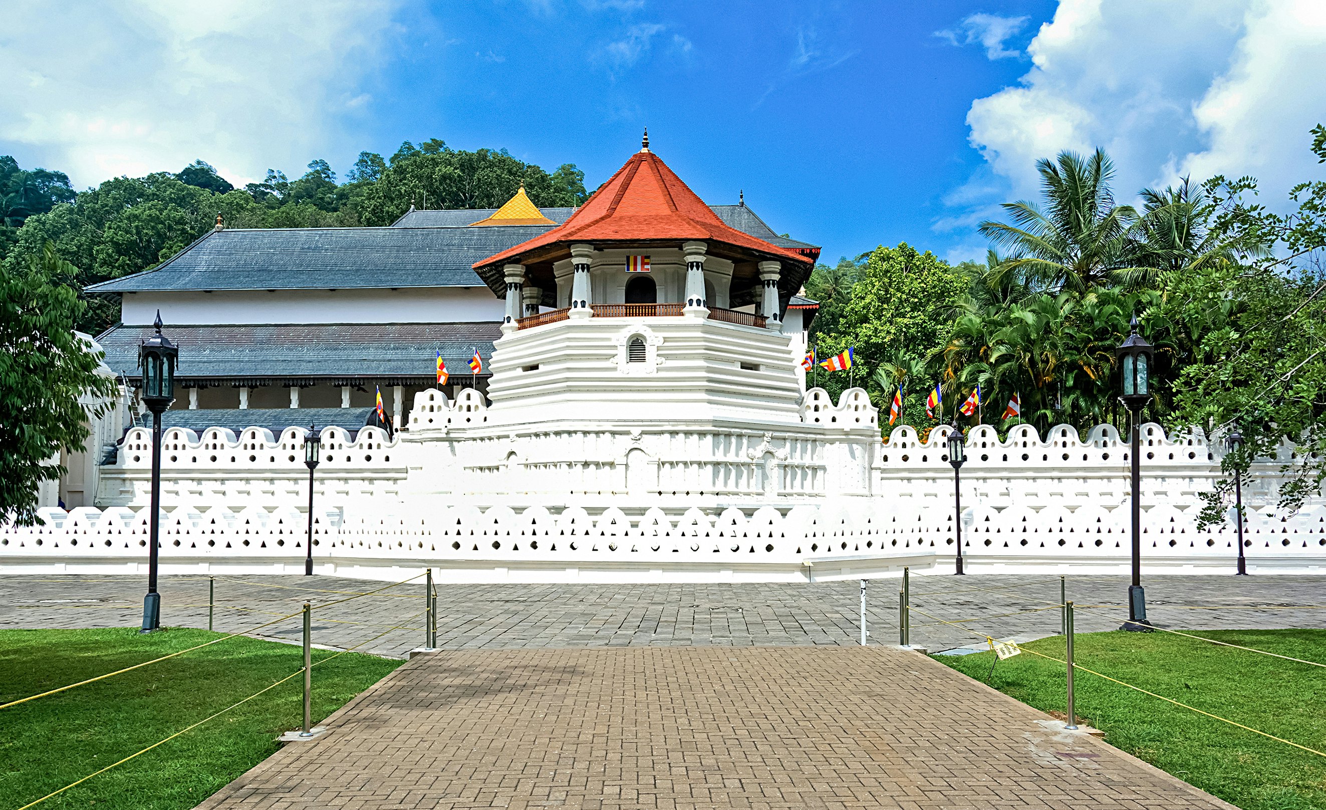 Temple Of The Sacred Tooth Relic, in The Royal Palace Complex Of The Former Kingdom Of Kandy Sri Lanka.