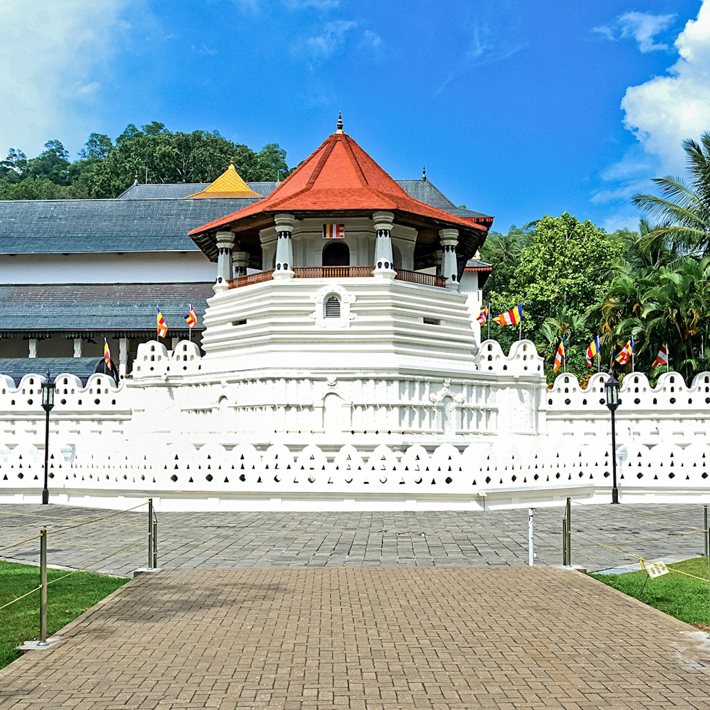 Temple Of The Sacred Tooth Relic, in The Royal Palace Complex Of The Former Kingdom Of Kandy Sri Lanka.