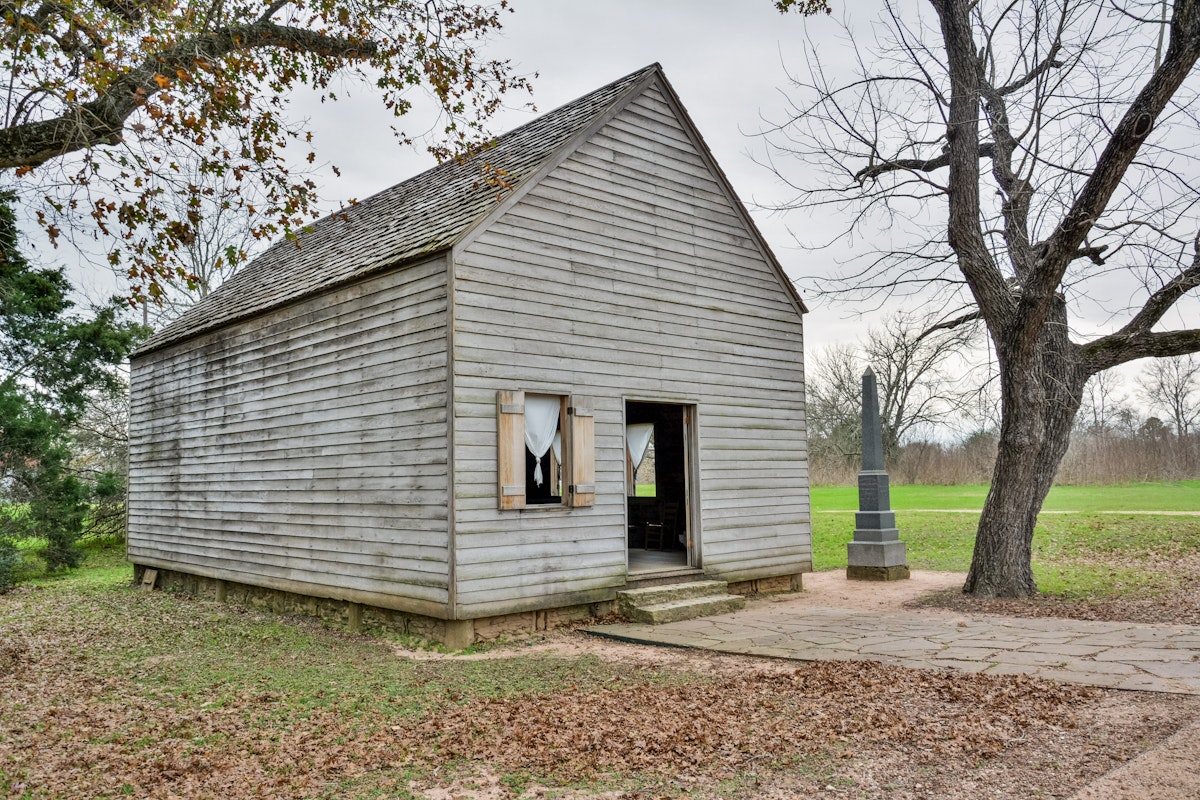 Replica of Independence Hall in Washington-on-the-Brazos, where the Declaration of Texas Independence was signed in 1836.