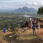 Visitors on the summit of Sigiriya Rock.