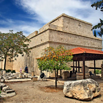 The castle of the town of Limassol housing the Cyprus Medieval Museum. According to a legend it is the place where Richard Lionheart, king of England got married to Berengaria.