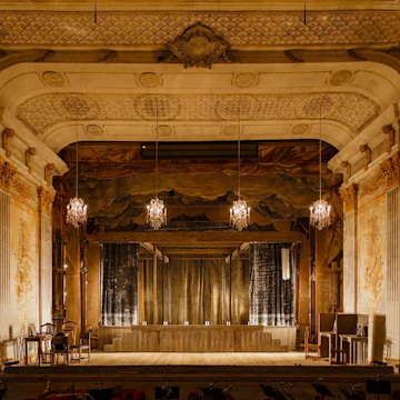 Stage of the theatre at Drottningholm Palace (Drottningholms slottsteater).