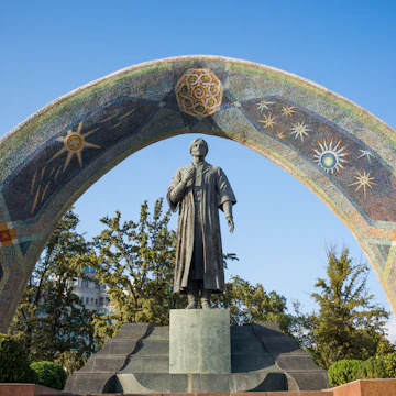 Statue of the famous Persian poet Rudaki in Rudaki Park.
