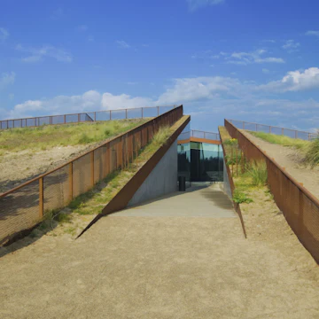 Entrance to the Tirpitz Museum, also called Blavand Bunker Museum.