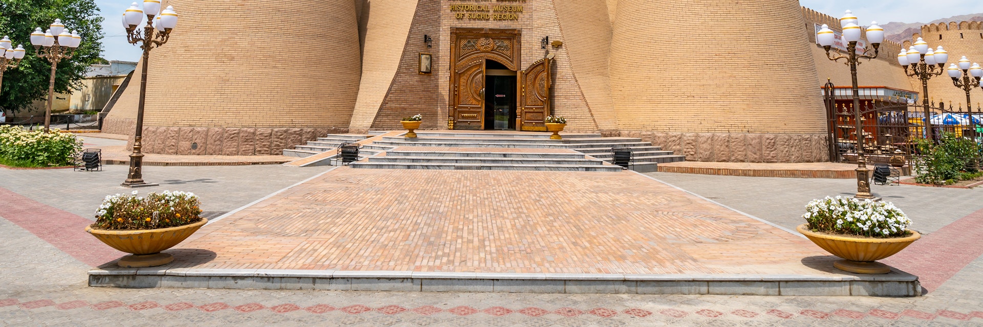 Entrance of the Historical Museum of Sughd Province.
