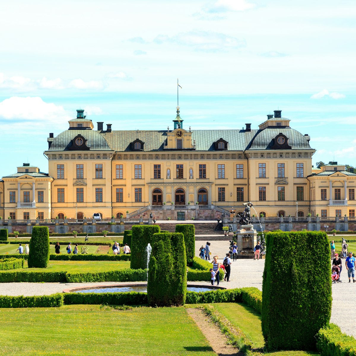 Drottningholm Palace and garden.