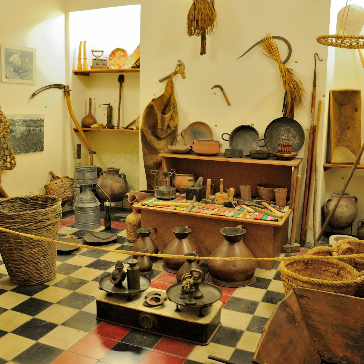 Inside view of the Municipal Museum of Folk Art building in Limassol.