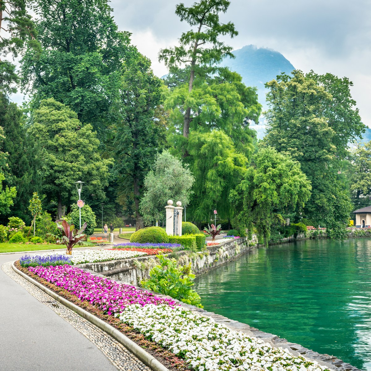 Parco Ciani along Lake Lugano in Switzerland.