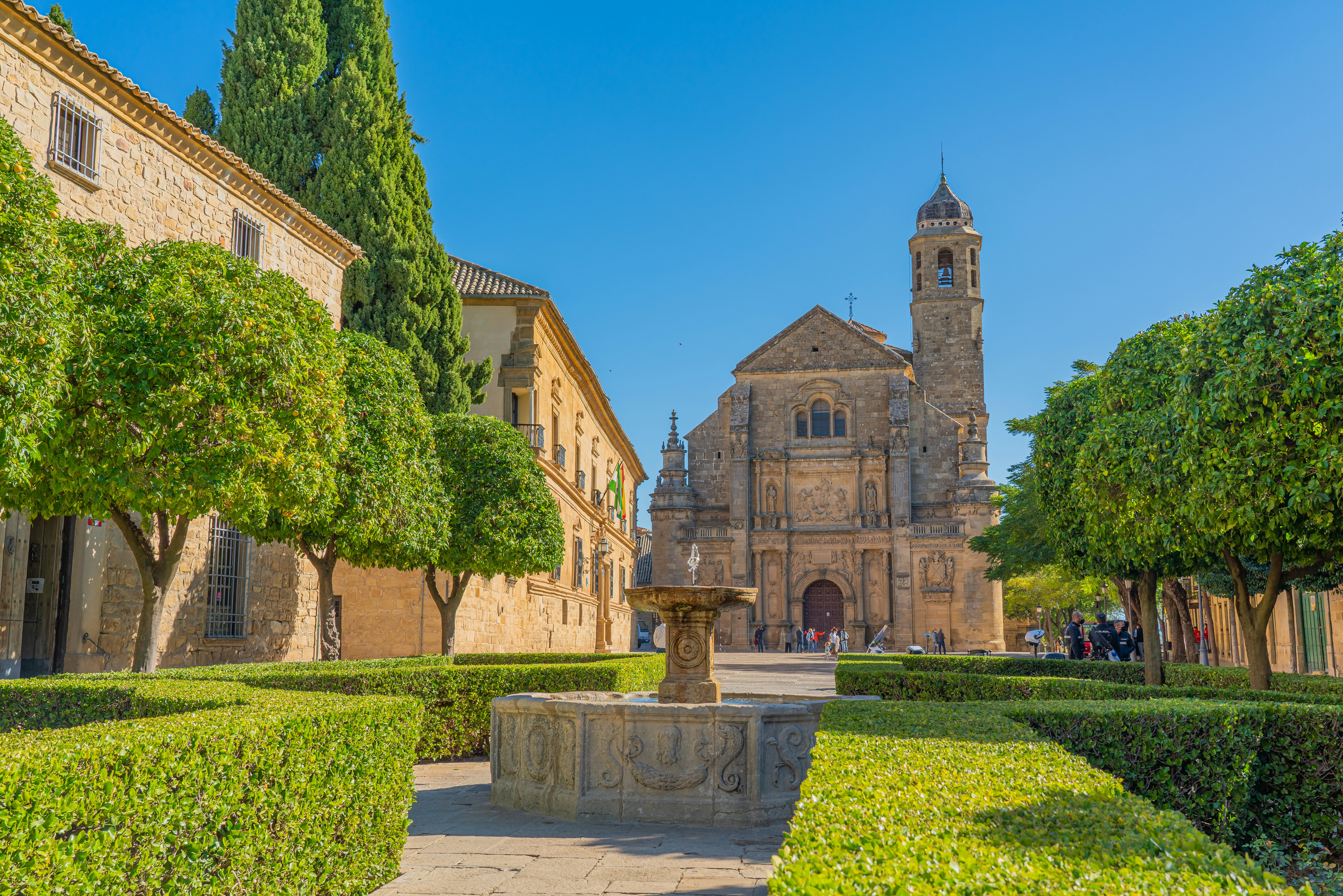 The Sacred Chapel of El Salvador, Capilla del Salvador, and the Plaza de Vazquez de Molina in Ubeda.